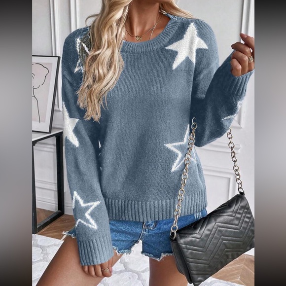 Stars print sweater top - Picture 15 of 16